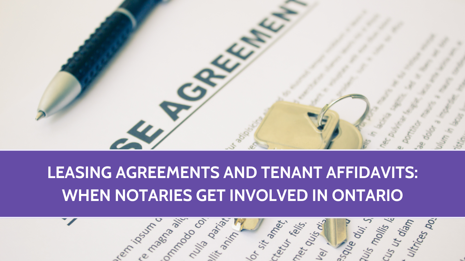 Leasing Agreements and Tenant Affidavits